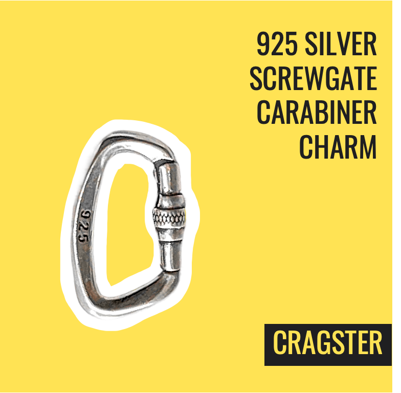 925 Silver Screwgate Carabiner Charm 🔗 🧗‍♀️